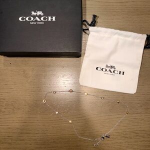 Coach Two-Tone Necklace in Silver and Gold